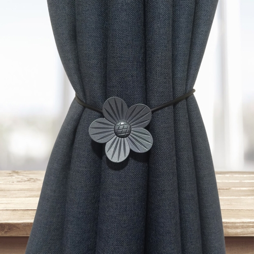 

F025 2 PCS Punch-Free Magnet Curtain Strap Curtain Buckle(Gray)