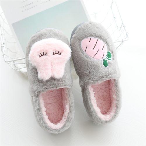 

Autumn And Winter Bag Heel Soft Soled Cotton Slippers Warm Cotton Slippers Pregnant Women Postpartum Indoor Thick-Soled Home Shoes Confinement Shoes, Size: 35-36(Gray)