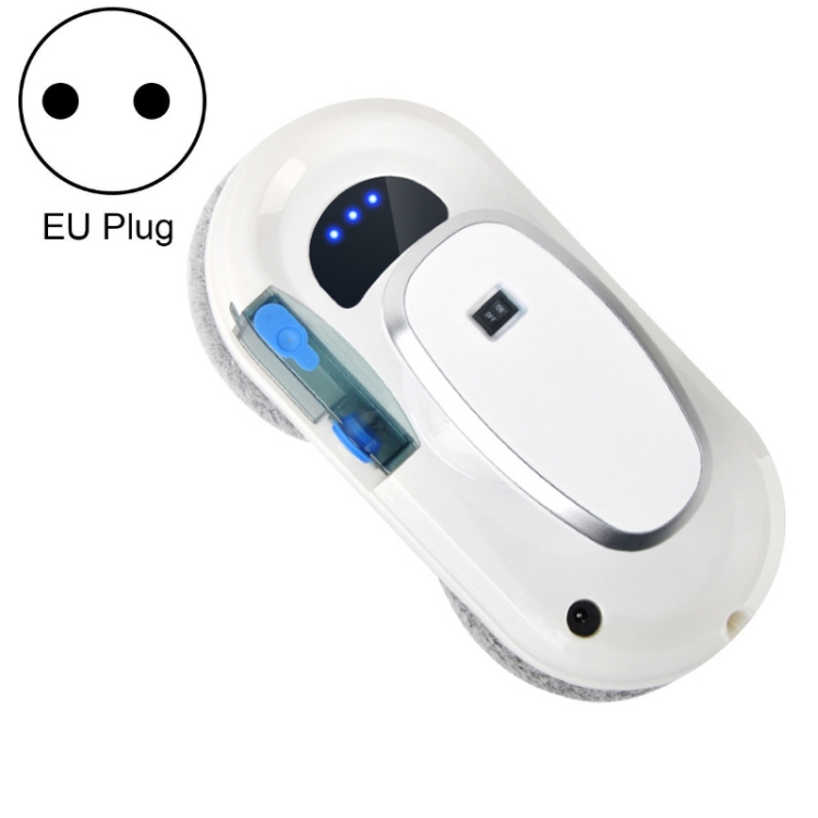 

Ultrasonic Smart Window Cleaning Machine Remote Control Electric High-Level Window Cleaner Anti-Drop Cleaning Robot Without Water Spray Function, EU Plug