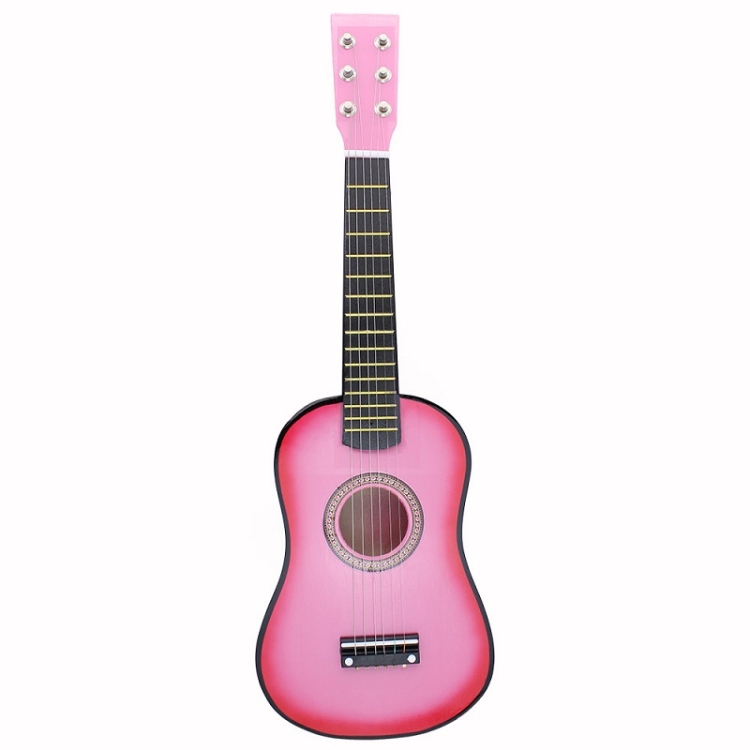 

23 Inch Beginner Guitar Children Practice Guitar Toy Musical Instrument(Pink)