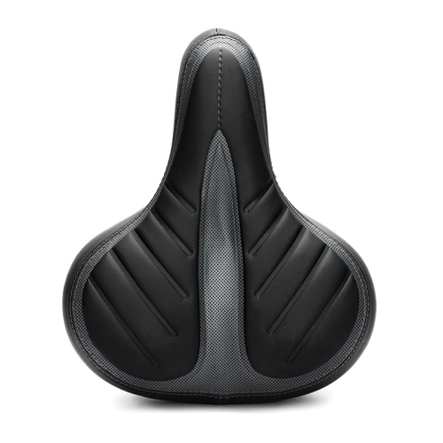 

Bicycle Seat Cushion Shock-Absorbing Stripe Bicycle Saddle Sports Seat Package Bicycle Accessories(Black)