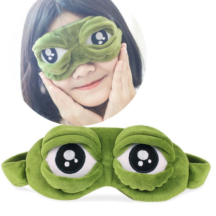 

Cute Eyes Plush3D Frog Shade Cover Sleeping Rest Travel Eye Mask with Ice Bag