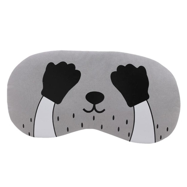 

3 PCS Cartoon Eye Mask Soft Padded Sleep Travel Shade Cover Rest Relax Eye Sleeping Mask Case(Black Hand)