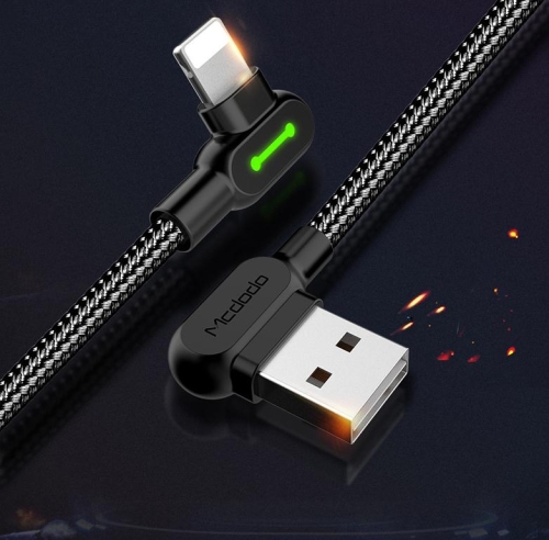 

MCDODO 2A USB to 8 Pin Fast Charging Data Cable, Length:1.8m(Black)