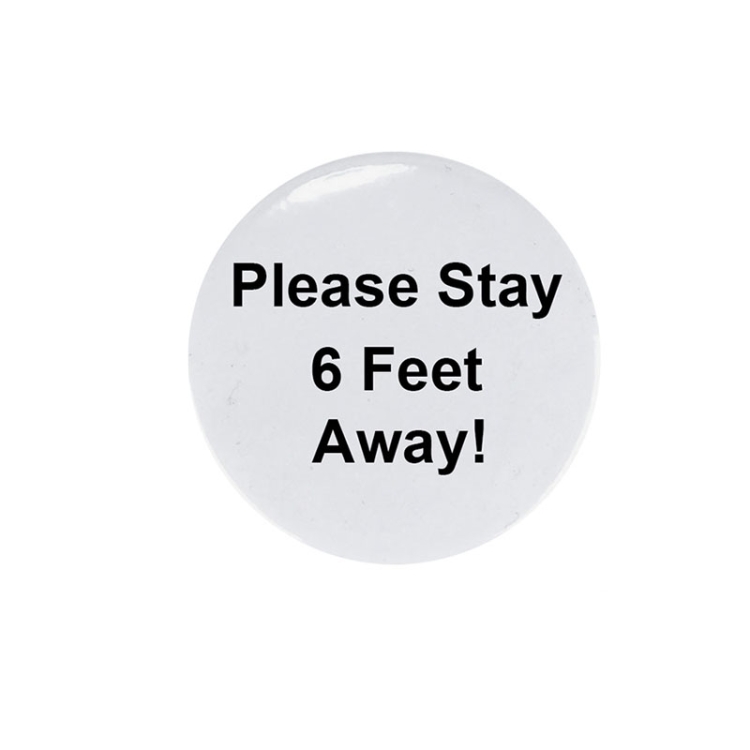 

100 PCS 25mm Safety Distance Reminder Brooch
