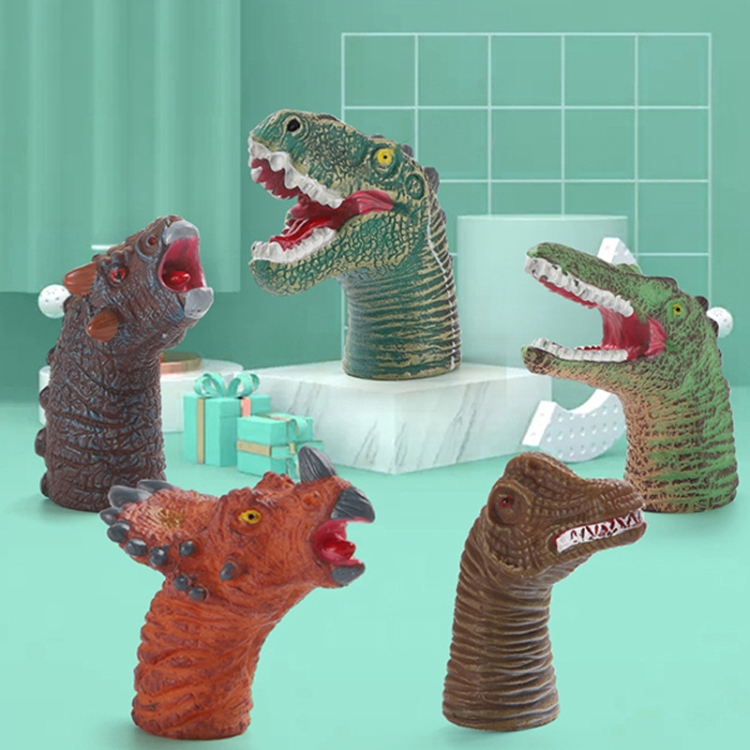 

Children Dinosaur Toy Soft Rubber Finger Doll Cartoon Dinosaur Model Parent-Child Toy, Style: TL-17