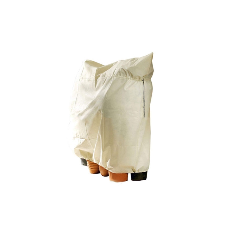 

2 PCS Winter Plant Freeze Protection Cover Non-Woven Anti-Bacterial Tree Cover, Size: 180x120cm Zipper(Beige)