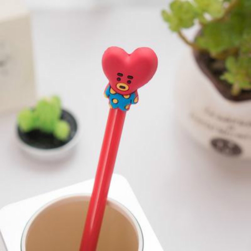 

2 PCS Creative Cartoon Stereo Gel Pen Black Signature Ballpoint Pen Cute Stationery Small Gift(Heart)