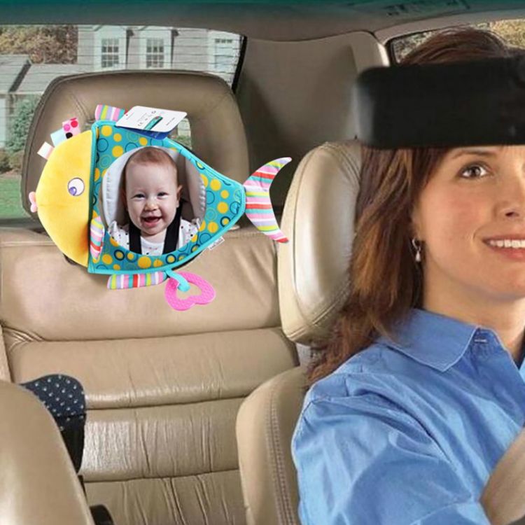 

Baby Car Seat Reverse Car Rearview Mirror Pendant Plush Toy, Color:Fish Mirror
