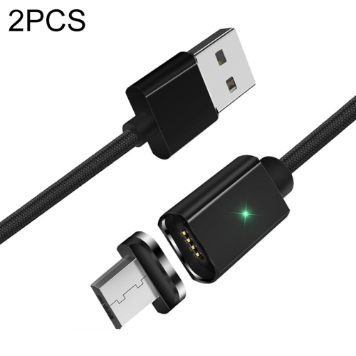 

2 PCS ESSAGER Smartphone Fast Charging and Data Transmission Magnetic Cable, Color:Black Micro Cable(2m)