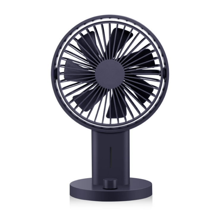 

Desktop Fan Student Dormitory Charging Small Fan Home Office Fan(Navy)