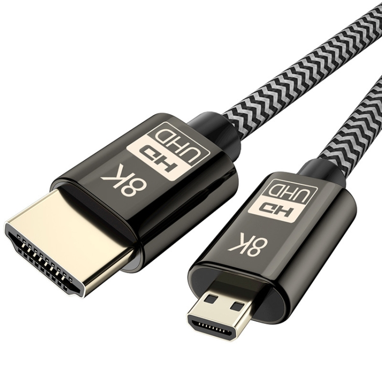 

1.5m 8K UHD Micro HDMI to HDMI Nylon Braided Audio Video Cable