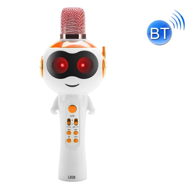 

Lebo L838 Early Childhood Education Magic Sound Changing Toy Bluetooth Microphone Speaker(Orange)