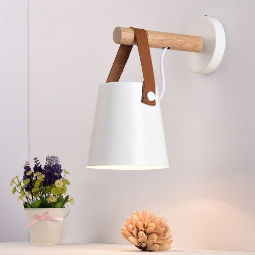 

LED Wall Light Wood Wall Lamp Bed Bedside Light Night Lights Modern Nordic Lampshade Home Decor