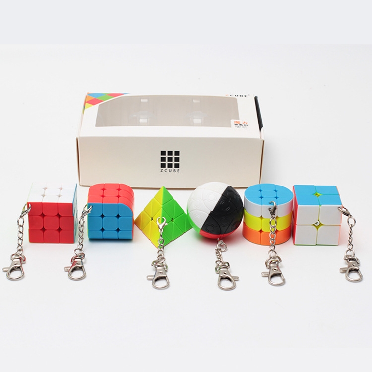 

Second-order Third-order Cylindrical Trihedral Magic Ball Fun Solid Color Cube Keychain