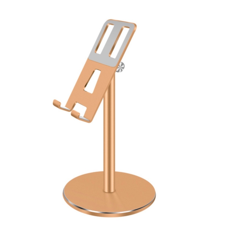 

Adjustable Aluminum Alloy Tablet Mobile Phone Stand Special Desktop Stand for Live Broadcast(Gold)