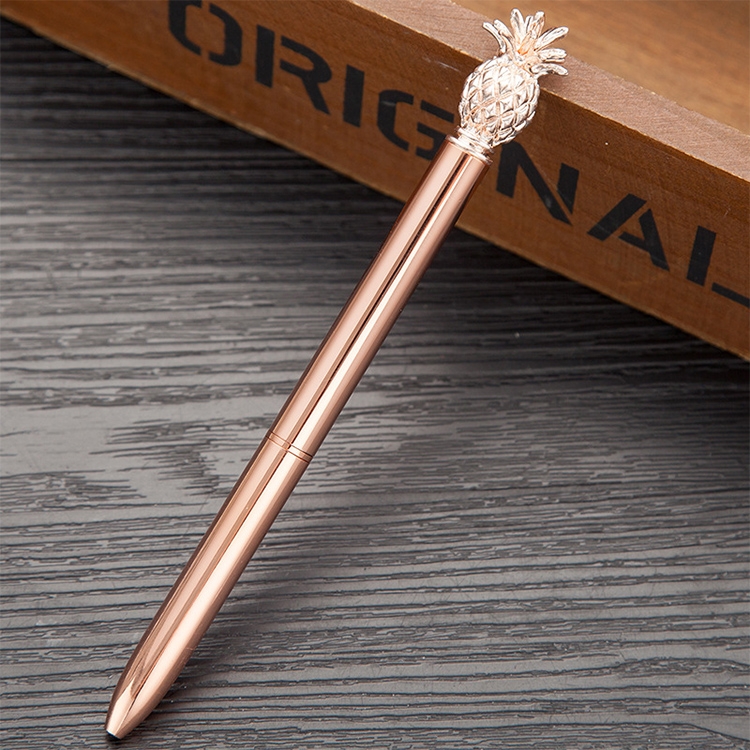 

1.0mm Metal Kawaii Pineapple Ballpoint Pen(Rose gold)
