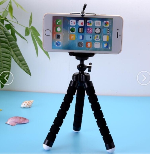 

Mobile Phone Mini Self-timer Tripod Sponge Tripod(Black)