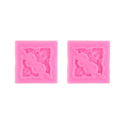 

2 PCS Fondant Cake Silicone Mold Hollow Embossed Border Frame Retro Photo Frame Mould(6th 17-154)