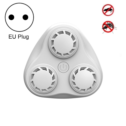 

BG310 3-Horn Ultrasonic Automatic Frequency Conversion Mouse Repeller/Insect Repellent/Mosquito Repellent, Product specifications: EU Plug 220V(White)