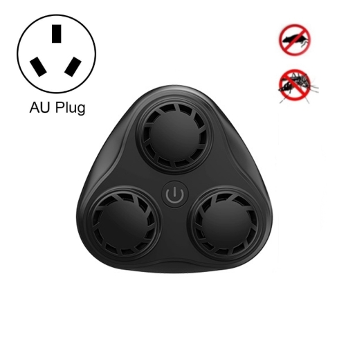 

BG310 3-Horn Ultrasonic Automatic Frequency Conversion Mouse Repeller/Insect Repellent/Mosquito Repellent, Product specifications: AU Plug 220V(Black)