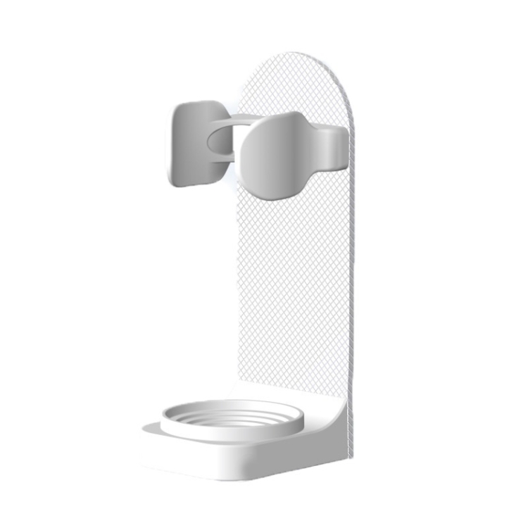 

7 PCS Spiral Shading Electric Toothbrush Storage Rack Wall-Mounted Non-Slip Adjustable Electric Toothbrush Holder, Colour: White