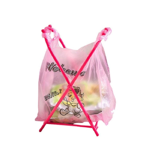 

4 PCS Foldable Trash Bag Support Frame Kitchen Tote Bag Floor Hanger Random Colour Delivery