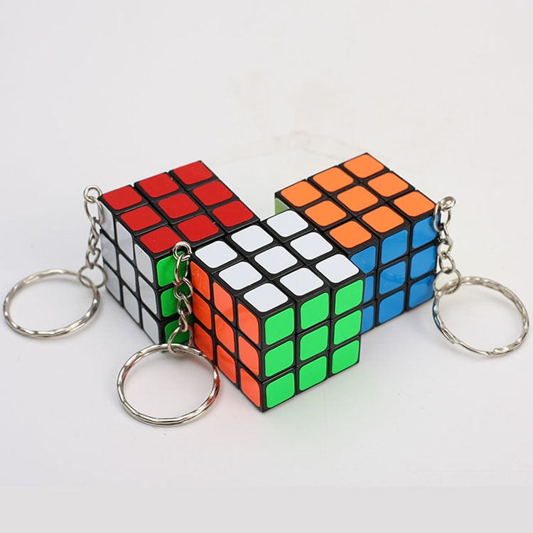 

2 PCS Third-order Cube kKeychain Pendant Children Educational Toys(Random Color Delivery)