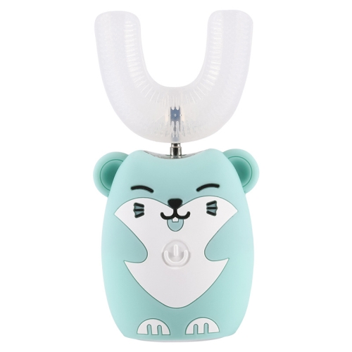 

JY968 Children Automatic Intelligent Ultrasonic Voice Broadcast Mouth U-Shaped Electric Toothbrush, Product specifications: Mouse 2-6 years old(Blue)