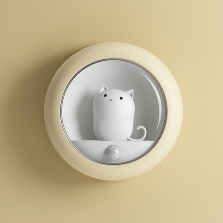 

DZ-K610 Human Body Induction Night Light Cute Pet Bedroom Atmosphere Light USB Cabinet Wall Lamp(Yellow)