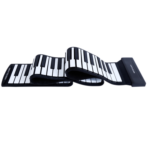 

MIDI88 88-Key Hand-Rolled Foldable Piano Professional MIDI Soft Keyboard Simulated Practice Portable Electronic Piano(Black English)