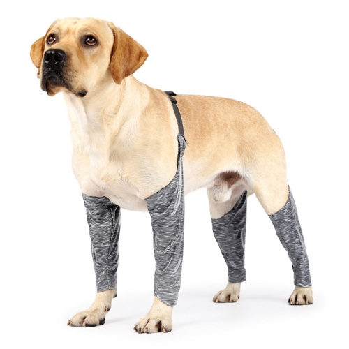 

Dog Outdoor Four-Legged Pants Pet Waterproof & Dirt-Proof Sling Leg Cover, Size: XXXL(Gray)