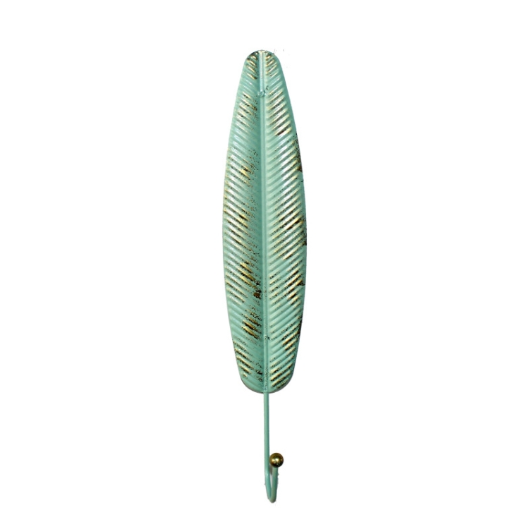 

2 PCS Peacock Feather Metal Hook Kitchen Bathroom Coat And Hat Entrance Key Hook, Colour: Green B