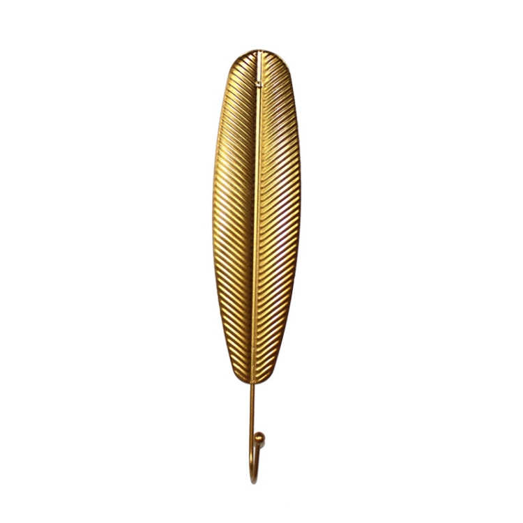 

2 PCS Peacock Feather Metal Hook Kitchen Bathroom Coat And Hat Entrance Key Hook, Colour: Golden C