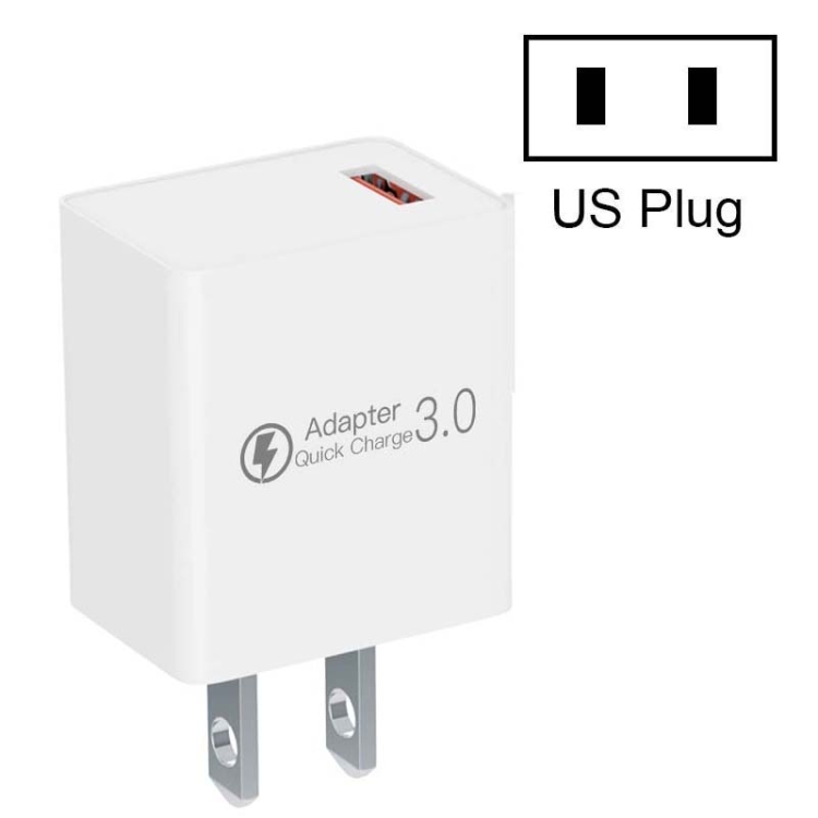 

JAKCOM QC3 18W USB Fast Charging Travel Charger Power Adapter US Plug (White)