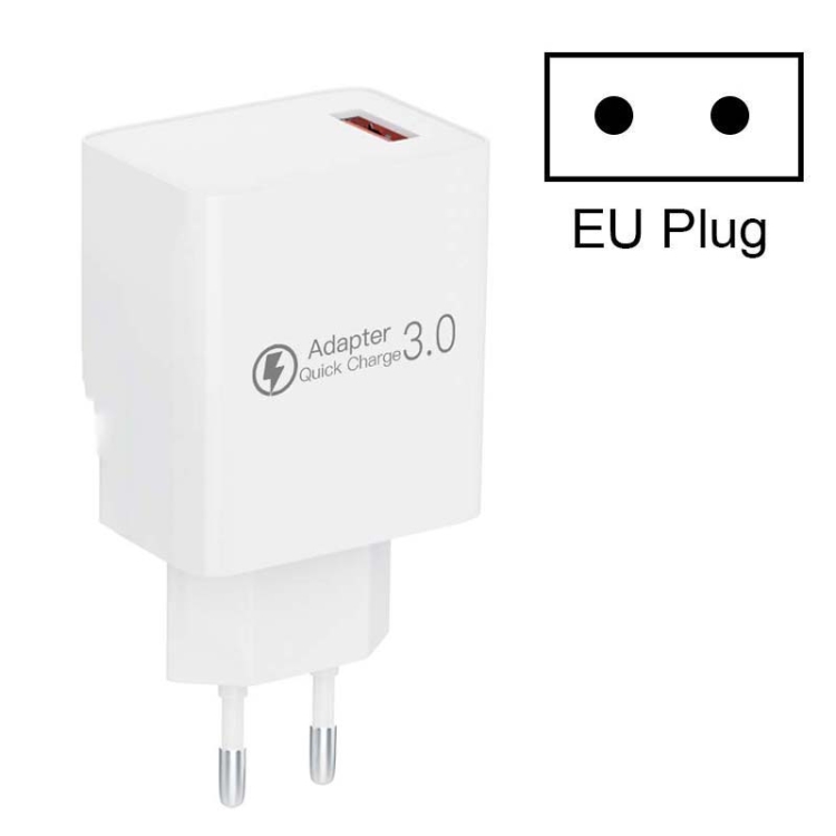 

JAKCOM QC3 18W USB Fast Charging Travel Charger Power Adapter EU Plug (White)