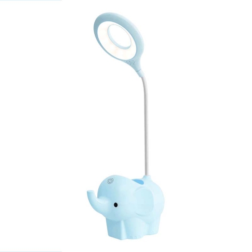 

1268 6W Eye Protection Learning LED Dormitory Desk Touch Smart Color Elephant Desk Lamp, Colour: Charge and Plug Dual Purpose(Blue)