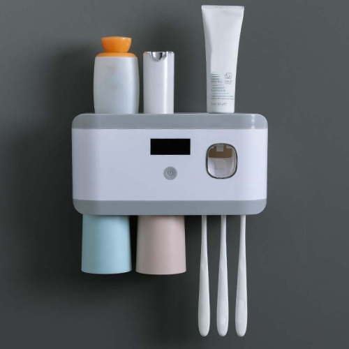 

Ultraviolet Sterilization Smart Toothbrush Holder Sterilizer, Colour: Color Cup Two-port