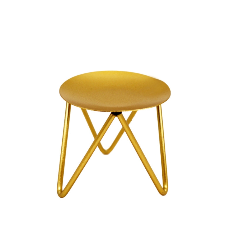 

3 PCS Hollow Household Candle Cups Iron Candle Holders Luxury Creative Home Decorations, Colour: B Gold