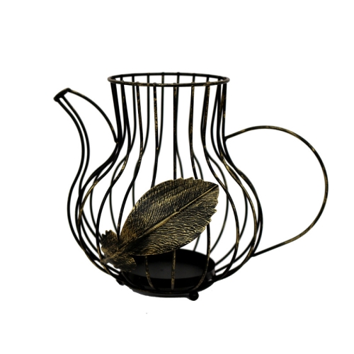 

Creative Iron Candle Holder Romantic Dining Table Home Decoration Ornaments, Colour: A Black Large