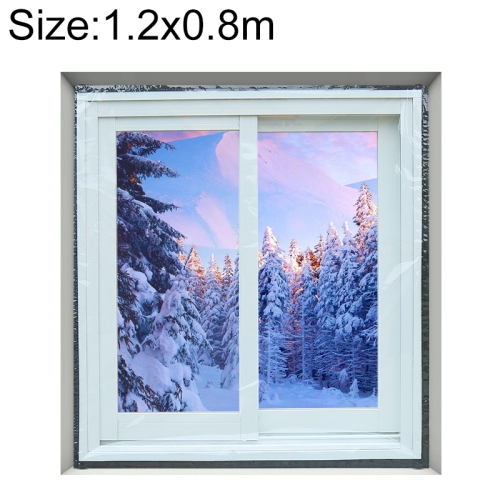 

Window Windproof Warm Film Indoor Air Leakage Soundproof Double-Layer Insulation, Specification: 1.2x0.8M