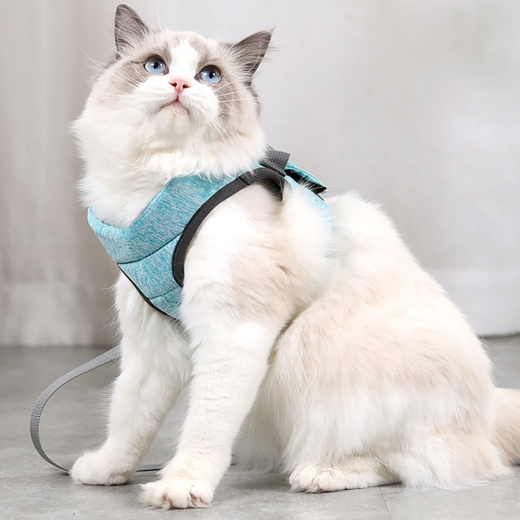 

Cat Leash Pet Chest Harness Leash, Size: S(Green)