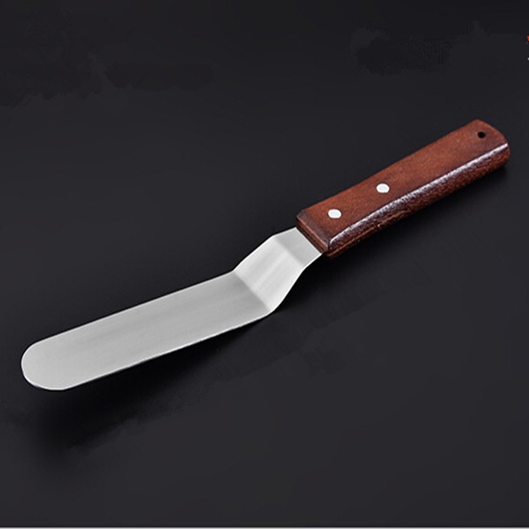 

Baking Tools Spatula (6 inch wooden handle curved spatula)