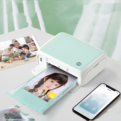 

HPRT CP4000L Home Portable Mobile Phone Photo Printer Color Smart Wireless Photo Washing Machine, CN Plug, Model: Set 1 (Mint Green )