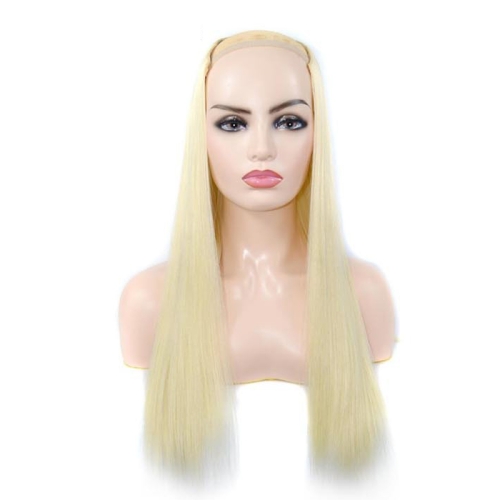 

Wig Half Headgear Long Straight Hair U-Shaped Wig Headgear, Colour: 15. US-613#