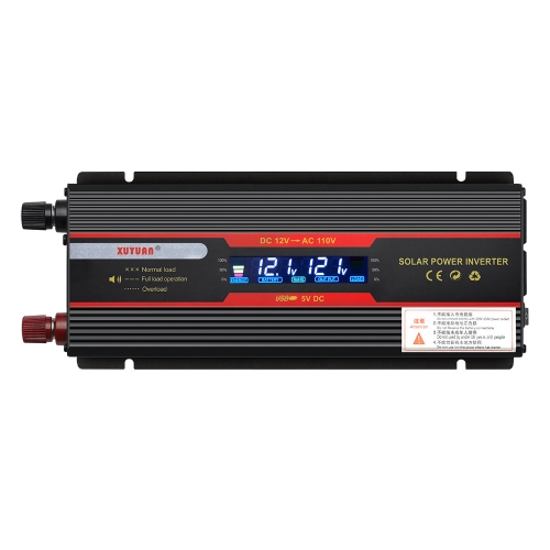 

XUYUAN 6000W Car Inverter LCD Display Converter, US Plug, Specification: 12V-110V