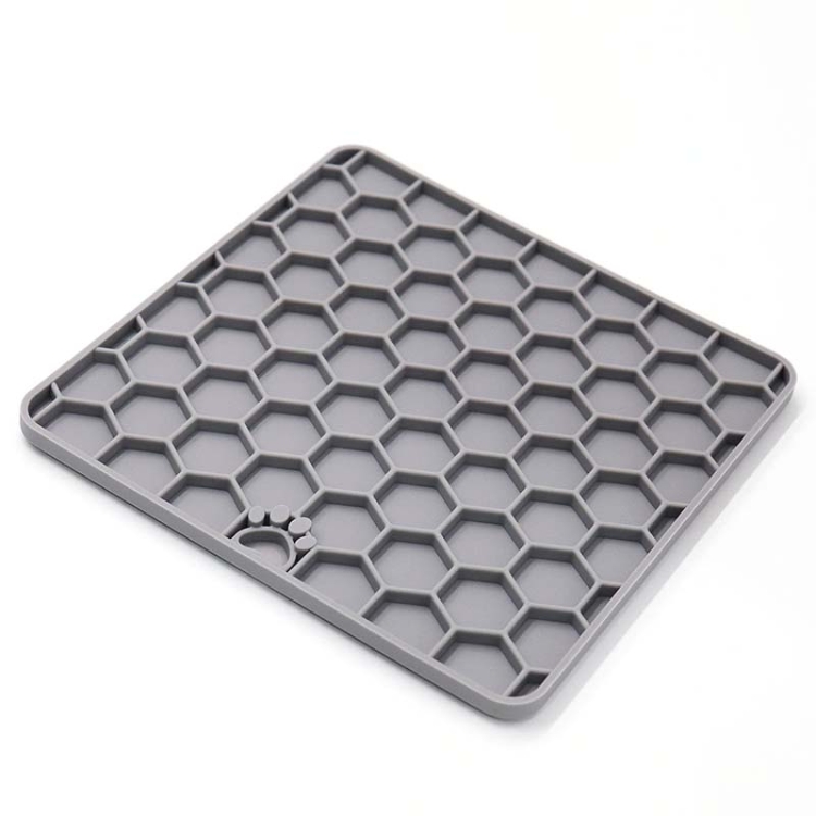 

2 PCS Silicone Pet Supplies Sucker Slow Food Pad(Gray)