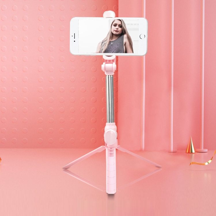 

XT10 Bluetooth Tripod Selfie Stick Live Mobile Phone Holder(Pink)