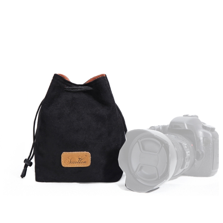 

S.C.COTTON Liner Shockproof Digital Protection Portable SLR Lens Bag Micro Single Camera Bag Square Black L