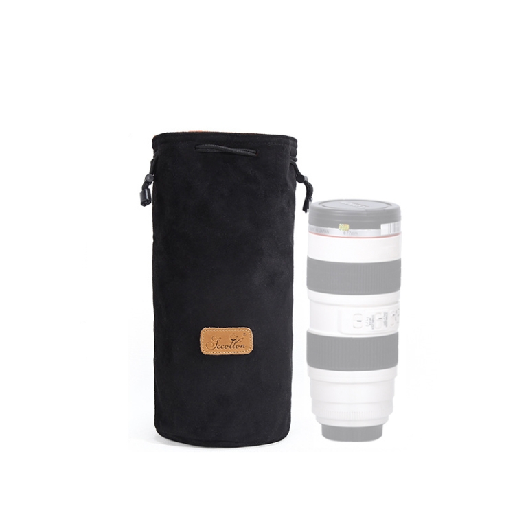 

S.C.COTTON Liner Shockproof Digital Protection Portable SLR Lens Bag Micro Single Camera Bag Round Black L